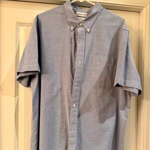 Croft & Barrow Men’s Blue Short Sleeve Button-Down Shirt – Size XXL